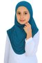 Girl's Ready-Made Headscarf Practical Combed Cotton Shawl Islamic Clothing - 4
