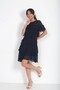 Women's Layered Ruffle Lined Short Chiffon İtali Dress