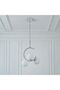 Opal Glass Pendant Light Chrome Modern Hanging Ceiling Lamp