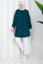 Women's Collar Detail Ruffled Yoke Shirt - 2