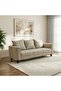 Munet 3 Seater Fabric Sofa | Three Seat Sofas | L201xW84xH89cm - Beige