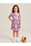 3 Pieces Girl's Printed Short Sleeve Dress - 4