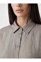 Gray Oversize 100% Linen Women's Shirt Tunic - 3