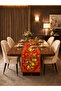 Red Lemon and Orange Patterned Modern Decorative Runner Tablecloth