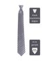 Silver Colored Striped Silk Tie – 8 cm Wide - 5
