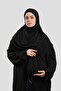 فستان صلاة أسود من قطعتين بسحّاب، منسوج بنقشة ذاتية 2516_01 - 2