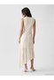 Alita City Asymmetrical Cut Lace Dress with a Contrast Collar - 5
