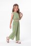 Girl's Cotton Muslin Comfortable Set M00826 Green - 2