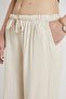 Women's Wide-Leg Tencel Pants with Stone Waistband, Elastic and String Ties - 5