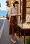Women's Large Size Midi Skirt Floral Pattern Stretchy Knitted Tulle Fabric Relaxed Fit Casual Modern Stylish Elegant - 2