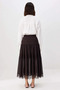 Women's Maxi Skirt Lace Detailed Tulle Textured Skater Cut Regular Waist Lined Polyester Comfortable Casual - 5