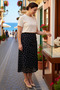 Women's Large Size Midi Skirt Floral Patterned A-Line Cut 100% Viscose Woven Comfortable Casual Modern Stylish - 2