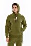 Ar-Ma Men's Hooded Sweatshirt with Text Print, Kangaroo Pocket, Knitted Fabric, Regular Fit, 70% Cotton, 30% Poly