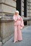 Women's Ruffled Ankle and Waist Set Pink - 4