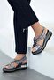 Hella Women's Wedge Sole Genuine Leather Sandals Platinum - 3