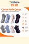 Boys' Booties Socks Set of 8 Mixed Color Striped Sports Socks