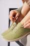 Negade Sole Stitched Genuine Leather Women's Shoes Green Skin - 4