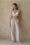 Braletli Vegan Silk Women's Pajama Set - Lx.26233 Neutral - 5