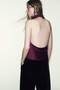 Women's Backless Degaje Collar Blouse - 3