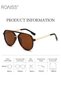 Polarized Aviator Sunglasses for Men Women UV400 Protection Sun Glasses Metal and PC Frame Fashion Anti-Glare for Driving Fishing Traveling Tortoiseshell - 3