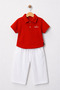 Baby Boy & Child 100% Cotton Short Sleeve Polo Collar T-Shirt Pants 2-Piece Summer Set - 3