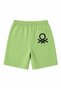 Boys' Lace-Up Cotton Shorts 4-14 Years Green - 2