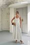 Women's White Back Tie Detailed Floral Patterned Stylish Summer Dress - 6