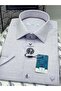 Classic Short Sleeve Linen Cotton Breathable Fabric Gift Boxed Men's Shirt Fs-004570 - Lilac - 3