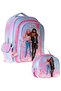Wonderful Double School Bag Set - Pink - Turquoise Wonderful Printed Girls' Set Setwg-W6069B
