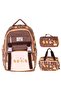 Party Printed Brown Boys' Triple Primary School School Bag Set - Setcc-C4068A - 2