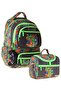 Kids Street Boys' Black - Green Elementary School Backpack and Lunch Bag Set - Setkk-L5414B
