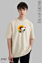 Unisex Crew Neck Snoopy Sunflower Printed Cotton Oversize Short Sleeve T-Shirt