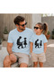 Father and Daughter Oversize T-Shirt with Side-By-Side Print (Sold Individually)