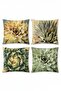 Succulents Patterned 4-Piece Throw Pillow Cover Set - 3