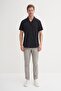 Men's Short Sleeve Shirt Wrinkle-Free Fabric Black