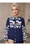 Women's Black Viscose Cotton Loose Cut Patterned Hijab Dress – Comfortable and Stylish Casual Dress - 2