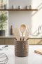 Mink Cylinder Vertical Spoon Holder & Countertop Organizer & Serving Stand - 2