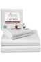 Pure 100% Cotton Bed Sheet King Size Set White, 400 Thread Count Sateen Weave Bedsheet Set
