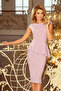 Rochie MIDI elegantă cu bască - LILA