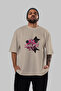 Deadlift 2 Oversize Front Printed Beige T-Shirt 100% Cotton Streetwear Premium Comfortable Fit - 5