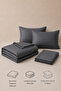 Elif Satin Striped Double Buttoned Duvet Cover Set, Quilt Cover, 100% Cotton, 83Tel - 4