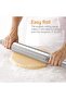 Stainless Steel Rolling Pin for Baking – Non Stick Dough Roller with Smooth Surface, Heavy Duty Metal Rolling Pin - 4