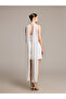Soulife White Halter Neck Tulle Mini Evening Dress - 4