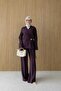 Premium Drafted Tencel Fabric Suit with Gold Brocade Detail - 2