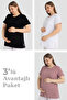 Cotton Short Sleeve Maternity T-Shirt 3-Pack – Soft and Comfortable Maternity Wear