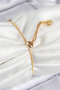 Brass Zircon Stone Square Model Gold Color Elevator Women's Bracelet - 2