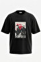The Boys Design Back Printed Cotton Black Oversize T-Shirt