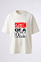 System of a Down_1 Design Back Printed Cotton White Oversize T-Shirt