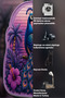 Sdt Special Cut Tropical Peacock Patterned Purple Woven Base Decorative Carpet Sdt3011 - 6