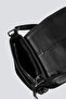 Unisex Black Genuine Leather Double Zipper Premium Quality Shoulder Strap Messenger Bag - 6